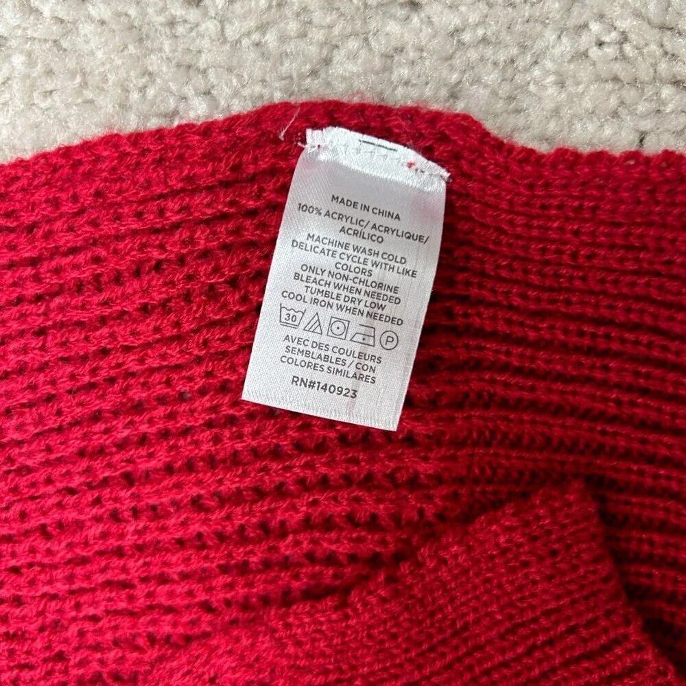 Loft Poncho Womens XS / Small Red New with Tag Oversized Boxy Sweater Ladies - Picture 10 of 10